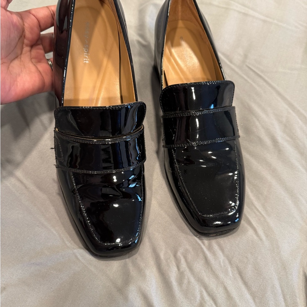 Easy Spirit Black Patent Loafers
